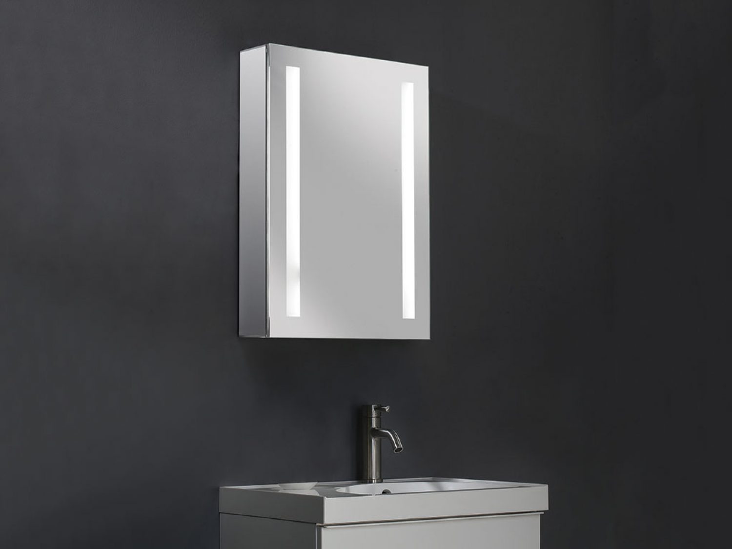 Annie 50 Led Mirror Cabinet Mylife Bathrooms Annie 50 Led Mirror Cabinet